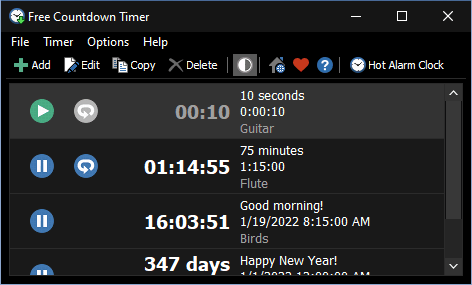 digital countdown clock software free download